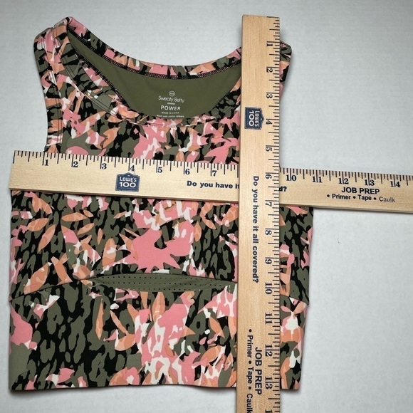 Sweaty Betty Racerback Sports Bra Women XXS Tropical Floral Print Green - Picture 3 of 10